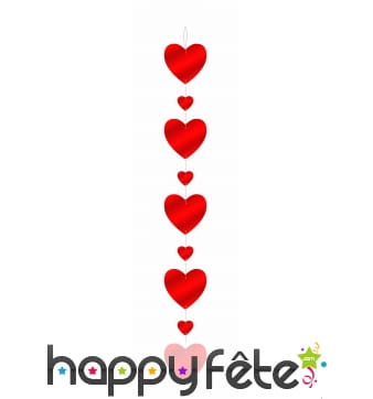 Suspension de coeurs en carton