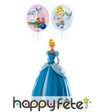 Set de décoration Cendrillon pour gâteau de 8,5cm