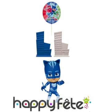 Set de décoration Pyjamasques pour gâteau de 8,5cm