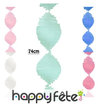 Suspension de guirlande à franges en papier 2,74m