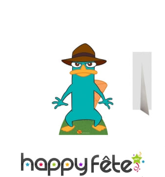 Silhouette de l'agent P en carton plat