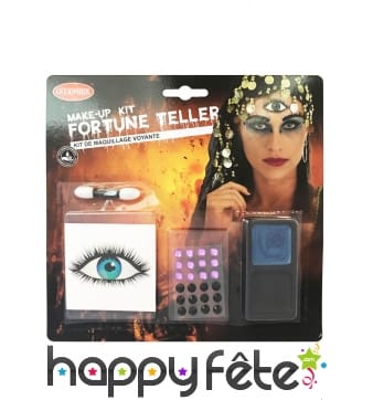 Set de maquillage voyante cyclope pour adulte