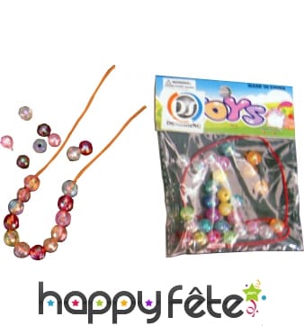 Sachet de perles avec fil assorti
