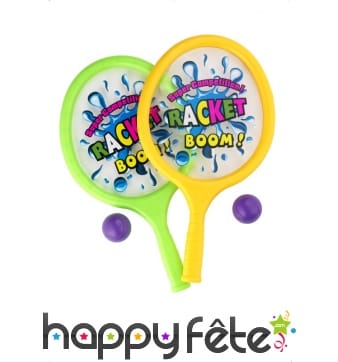 Set de raquettes et balles attachées