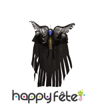 Suspension de squelette ailés lumineux 120cm