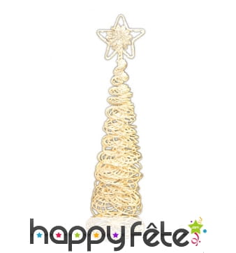 Sapin de table doré et moderne de 27cm