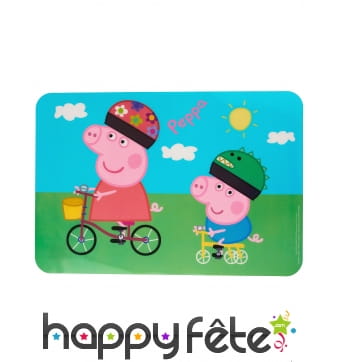 Set de table imprimé Peppa Pig 43 x 29,5 cm