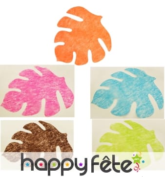 Sets de table en forme de feuille