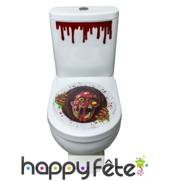 Stickers de toilette zombie