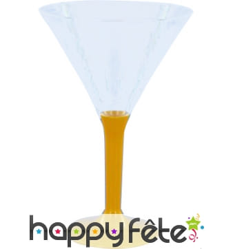 Sachet de verres à cocktail pied mandarine