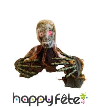 Statue de zombie sonore et mobile