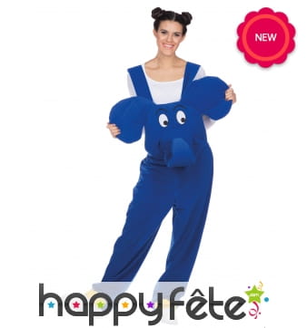 Salopette éléphant bleu pour femme