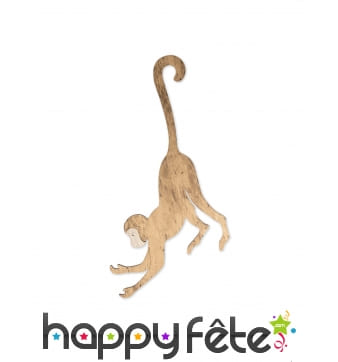 Singe en bois doré à suspendre de 39cm