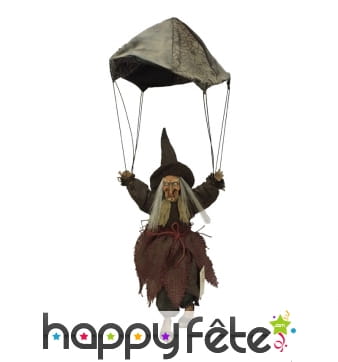 Sorcière en parachute, lumière et son