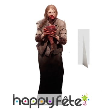 Silhouette femme zombie carton, Walking Dead