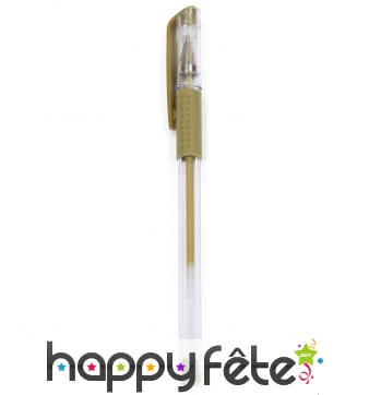 Stylo gel couleur or