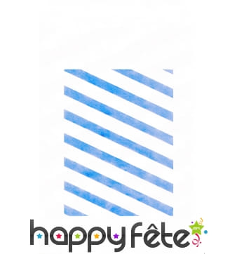 Sac kraft alimentaire blanc bleu