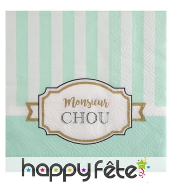 Serviettes Monsieur chou