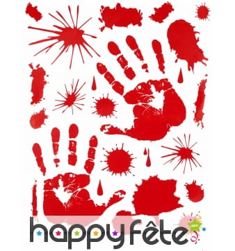 Stickers mains en sang et taches