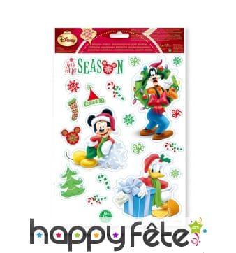 Stickers Mickey électrostatiques, Noël