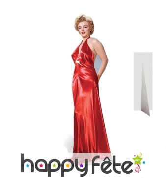 Silhouette Marilyn Monroe en robe de soirée rouge