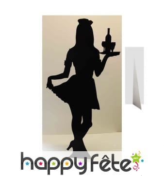 Silhouette ombre de serveuse taille réelle