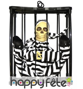 Squelette prisonier qui réagit au bruit