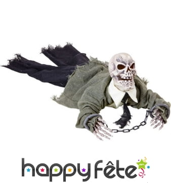 Squelette rampant animée de 80cm