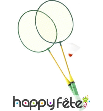 Set raquettes badminton colorées