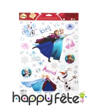 Stickers reine des neiges, électrostatiques