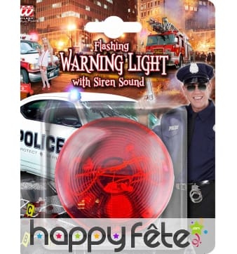 Sirène rouge sonore et lumineuse de 7x4cm