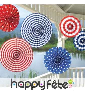 Suspensions rondes USA en papier, 40cm