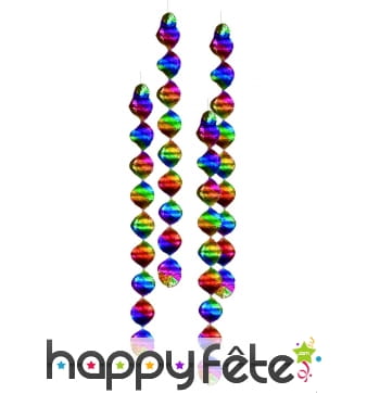 Suspensions spirales multicolores, 60cm