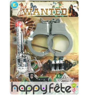 Set shérif. révolver menotte insigne de sheriff