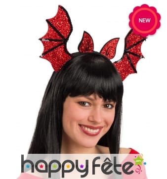 Serre-tête ailes de chauve-souris pour adulte