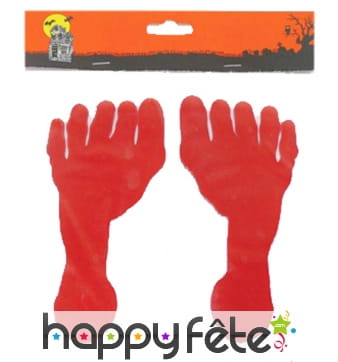 Sticker trace de pied en sang