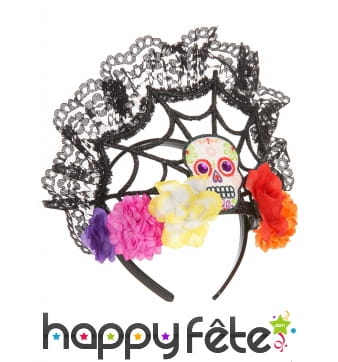 Serre tête tiare Dia de los muertos