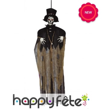 Squelette vaudou à suspendre, 120cm