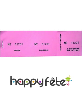 Ticket 3 souches num&eacute;rot&eacute;es