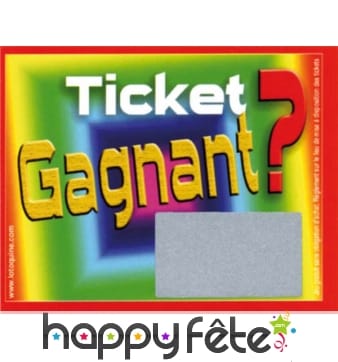 Tickets a gratter gagnant
