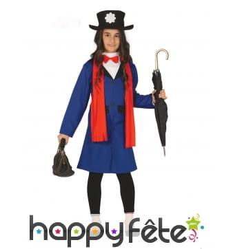 Tenue bleue de gouvernante pour enfant