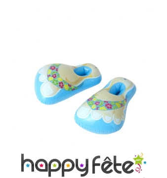 Tongs bleues gonflables taille adulte