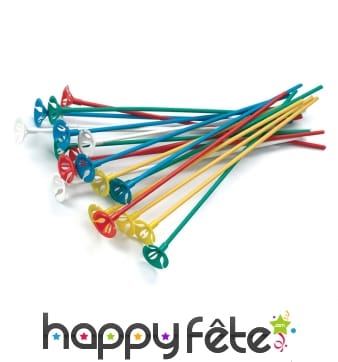 Tiges de ballon en plastique