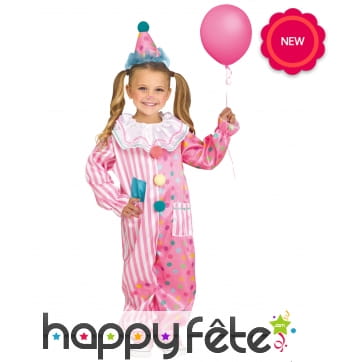 Tenue de clown rose pour enfant