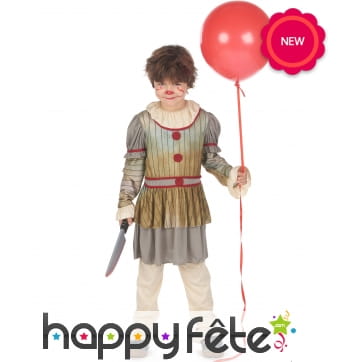Tenue de clown vintage Halloween pour enfant