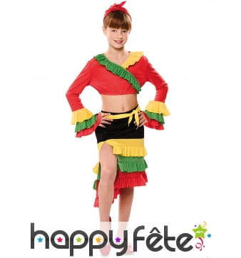 Tenue de danseuse de rumba pour enfant