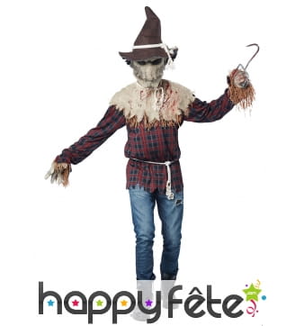 Tenue d'épouvantail pour homme