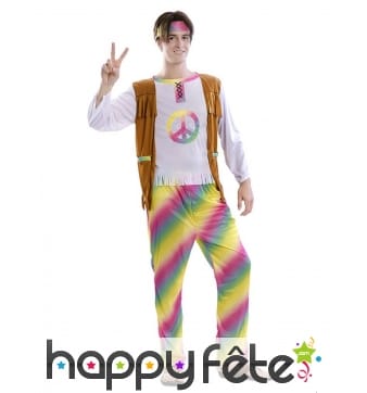 Tenue de Hippie multicolore pour homme