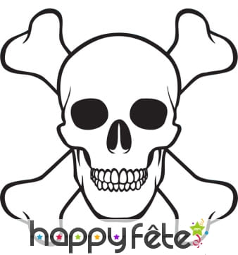 Tête de mort et os double face