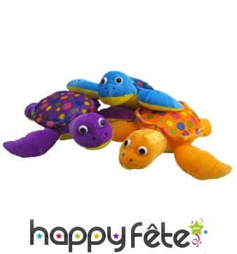 Tortue de mer colorée en peluche